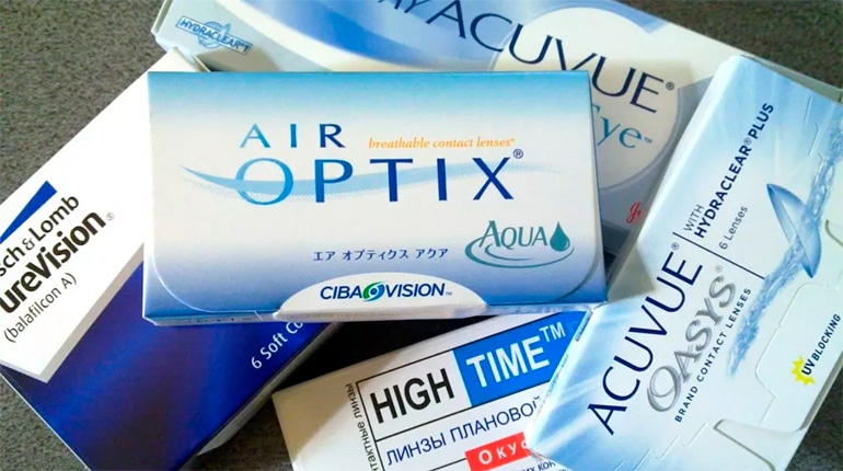 упаковки линз