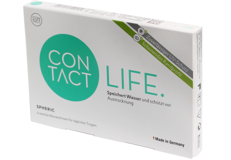 Линзы Contact Life spheric 6 линз (радиус 8.3, минус и плюс)