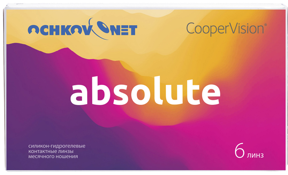 Комплект линзы Ochkov.Net Absolute 6 шт + раствор Ochkov.Net Care 360 мл