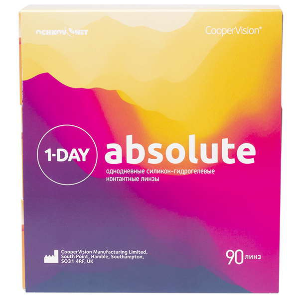 Линзы Ochkov.Net 1-Day Absolute 90 шт (поврежденная упаковка)