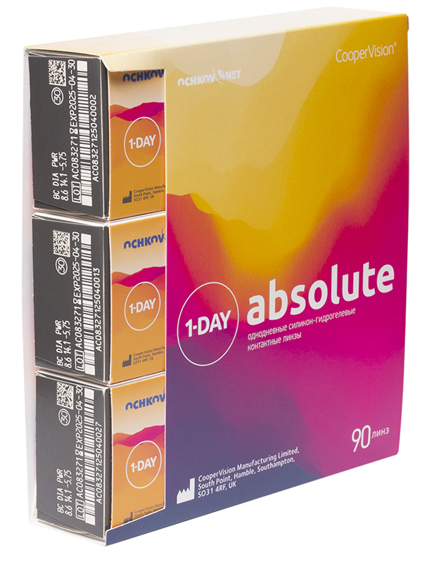 Линзы Ochkov.Net 1-Day Absolute 90 шт