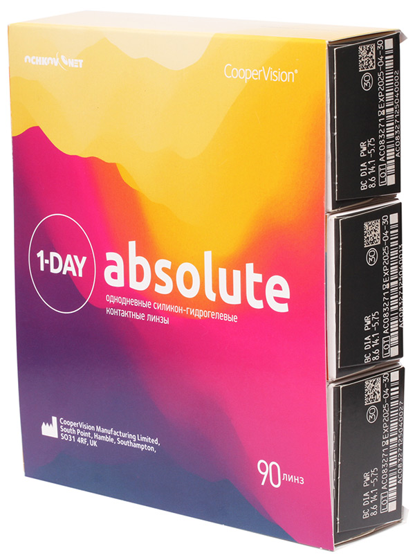 Линзы Ochkov.Net 1-Day Absolute 90 шт