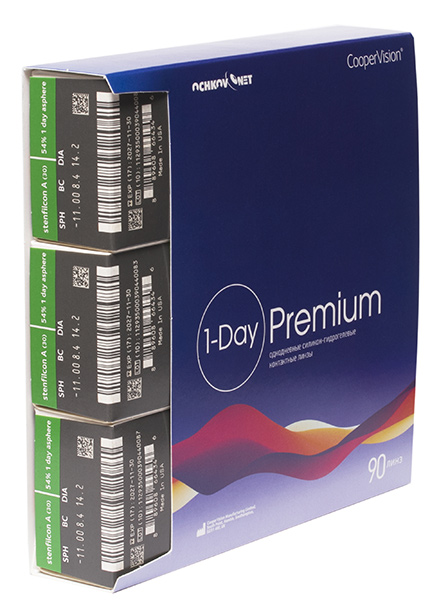 Линзы Ochkov.Net 1-Day Premium 90 линз (поврежденная упаковка)