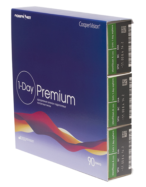 Линзы Ochkov.Net 1-Day Premium 90 линз (поврежденная упаковка)
