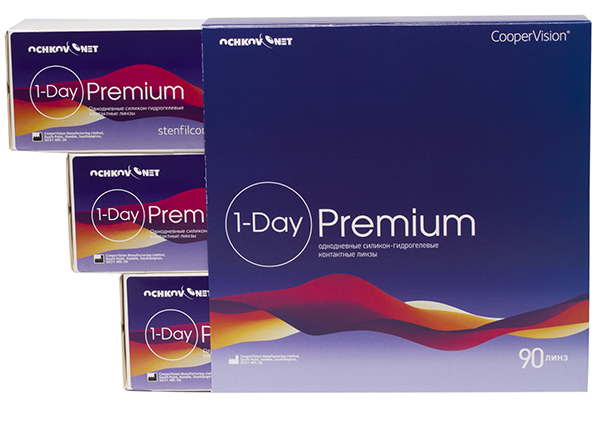Линзы Ochkov.Net 1-Day Premium 90 линз (поврежденная упаковка)