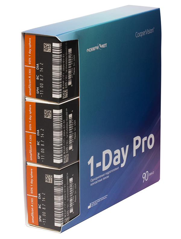 Линзы Ochkov.Net 1-Day Pro 90 шт (поврежденная упаковка)