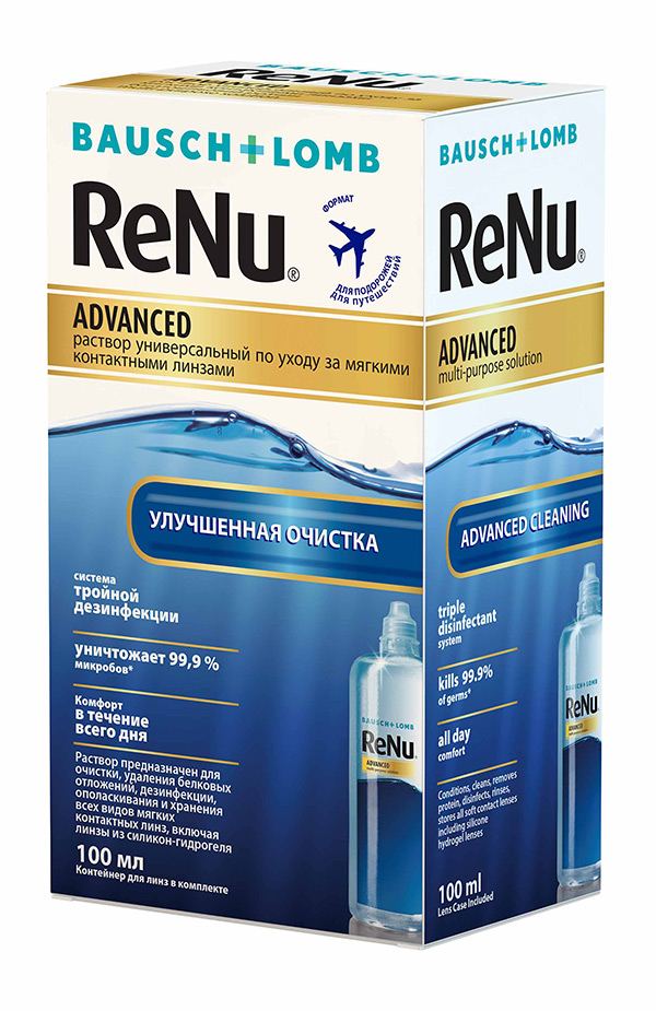 Раствор универсальный ReNu® Advanced 100 мл + контейнер